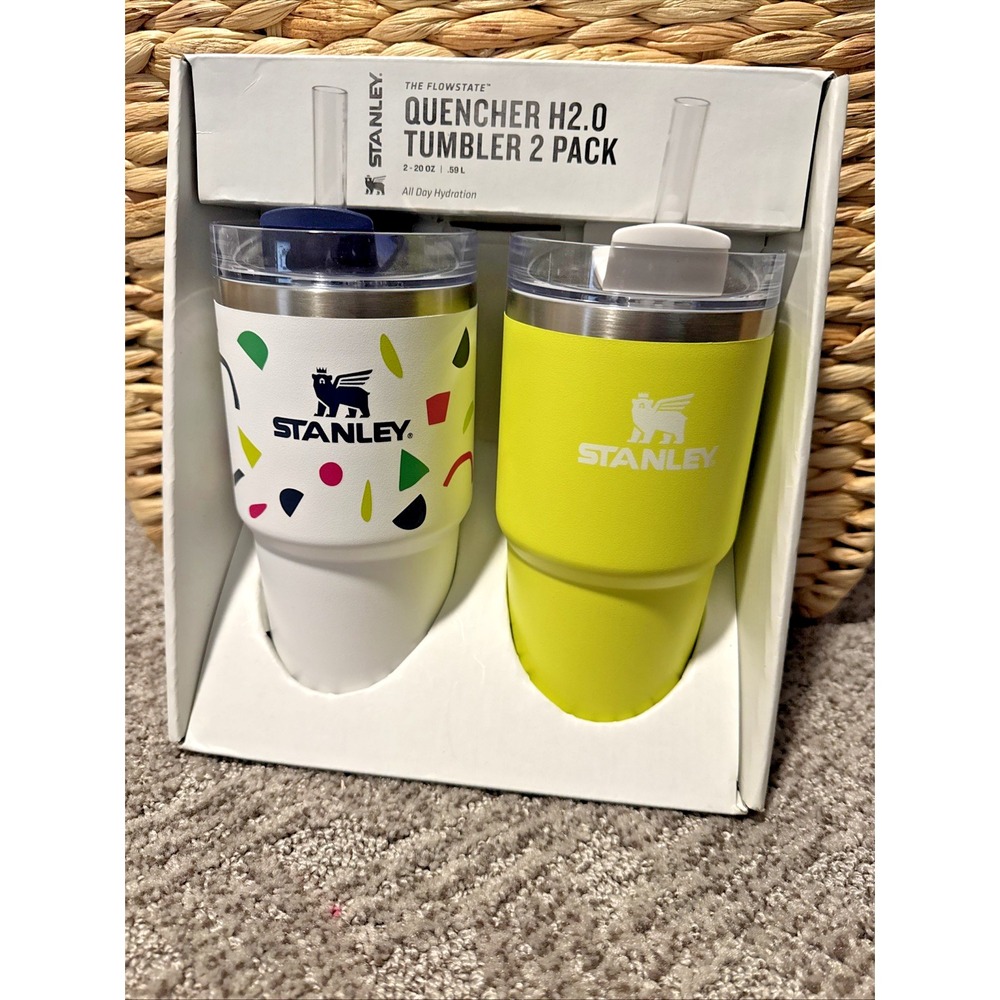 Stanley 20oz Stainless Steel H2.0 Flowstate Quencher Tumblers 2 Pack BRAND NEW - Picture 2 of 5